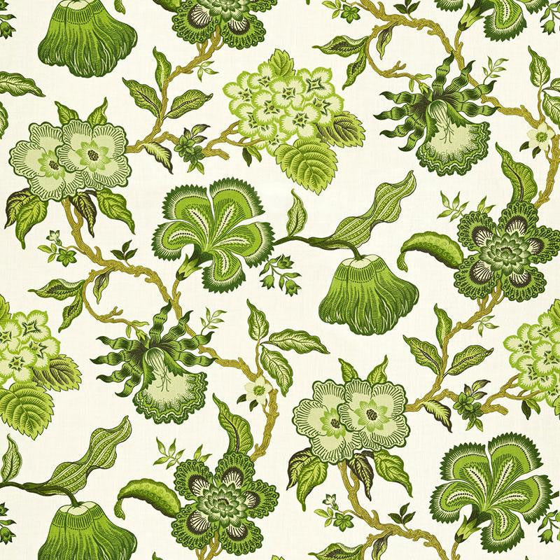 Hothouse Flowers Verdance 174032 by Schumacher Designer Fabric Celerie Kemble 27.0" - Swanky Fabrics -