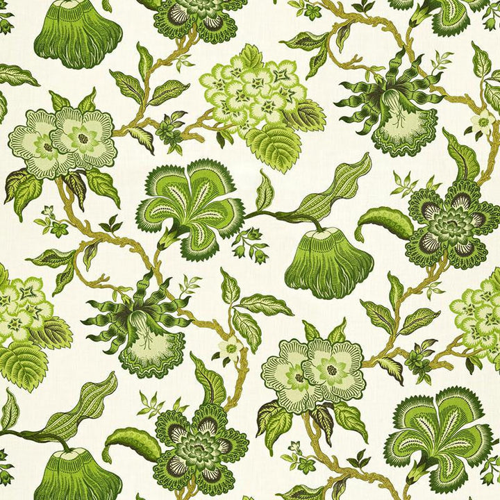 Hothouse Flowers Verdance 174032 by Schumacher Designer Fabric Celerie Kemble 27.0" - Swanky Fabrics -