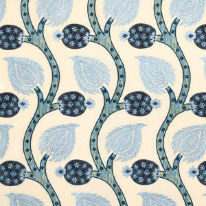 Schumacher Fabric Nurata Embroidery Lapis 174181