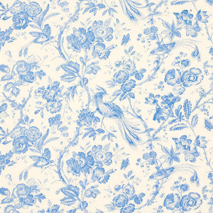 Schumacher Fabric Birds Of Paradise Blue 1048044