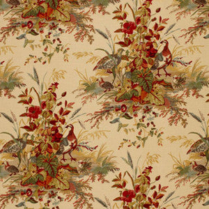 Schumacher Fabric Quail Meadow Autumn 1106043