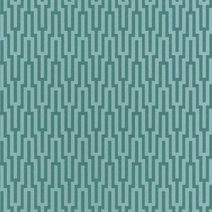 Schumacher Wallpaper Metropolitan Fret Turquoise 5005894