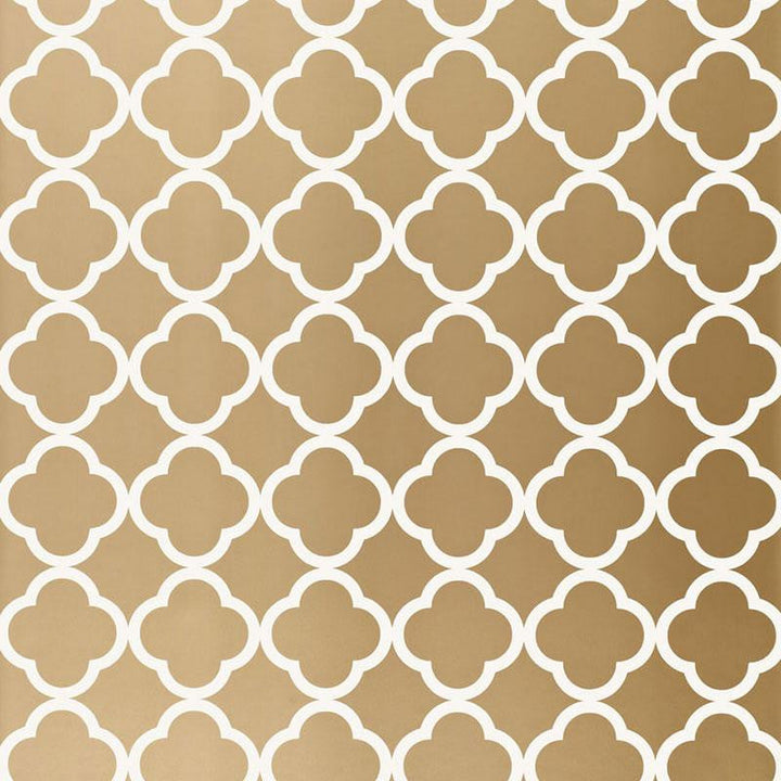 Morocco Antique Gold 5005873 by Schumacher Designer Wallpaper Byzantium 4.5" - Swanky Fabrics -