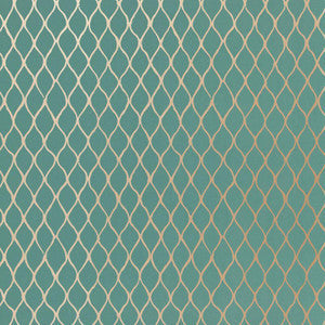 Schumacher Wallpaper Valencia Turquoise 5005911