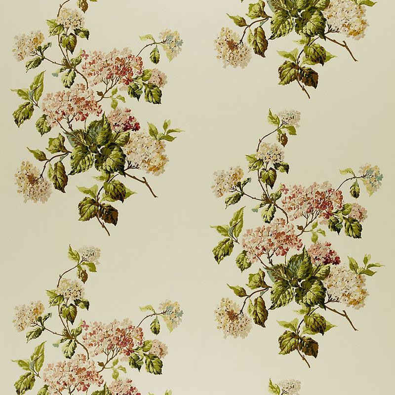 Summer Hydrangea Ivory 1315000 by Schumacher Designer Fabric Classic Prints 27.0" - Swanky Fabrics -