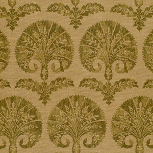 Schumacher Fabric Tasha Carnation Basil 2643391