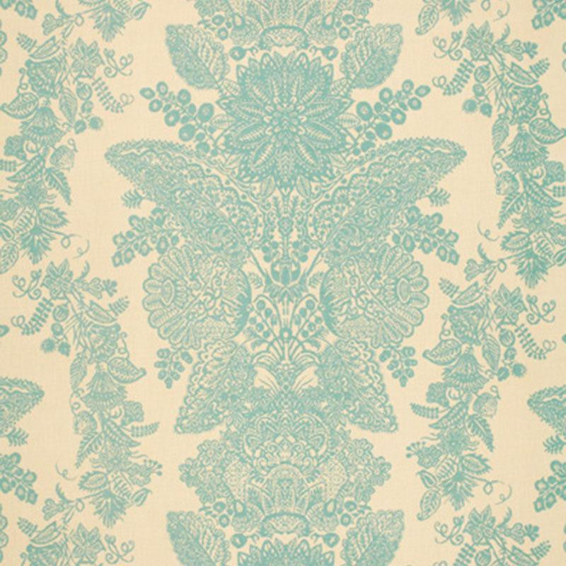 Lace Aqua 2643833 by Schumacher Designer Fabric Exuberant Prints 23.0" - Swanky Fabrics -