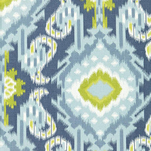 Schumacher Fabric Kiribati Ikat Print Aquamarine 174982