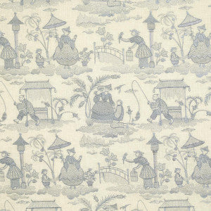 Schumacher Fabric Bassano Embroidered Toile Delft 66600