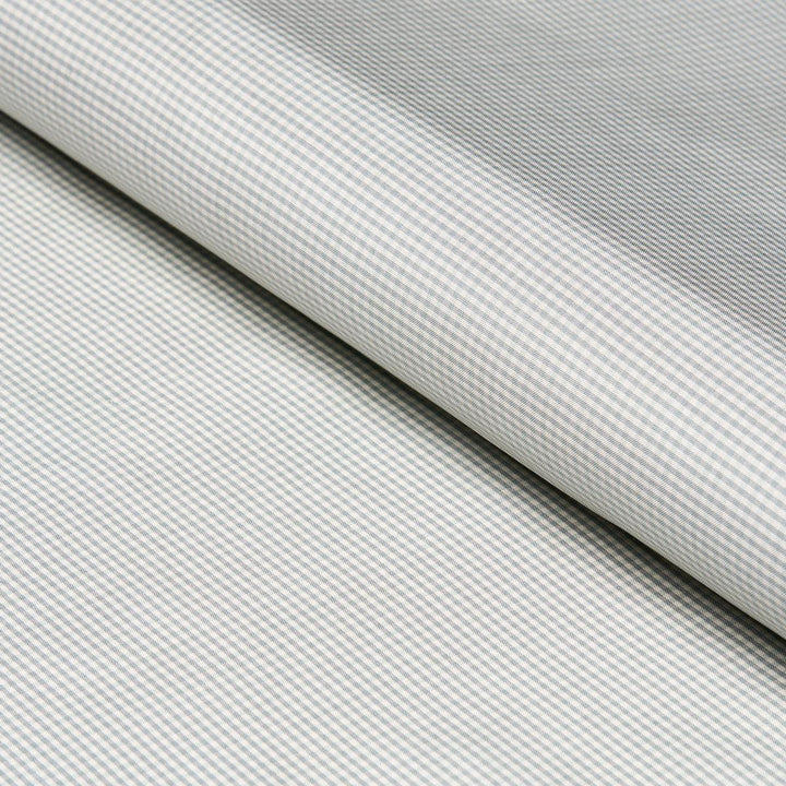 Dalton Silk Gingham Chambray 3449002 by Schumacher Designer Fabric Chroma - Swanky Fabrics -