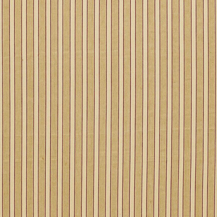 Antique Ticking Stripe Sandalwood 3475001 by Schumacher Designer Fabric Sea Island Stripe 1.0" - Swanky Fabrics -