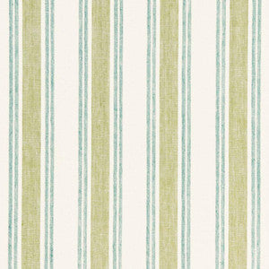 Schumacher Fabric Leah Linen Stripe Sea Grass 3485000
