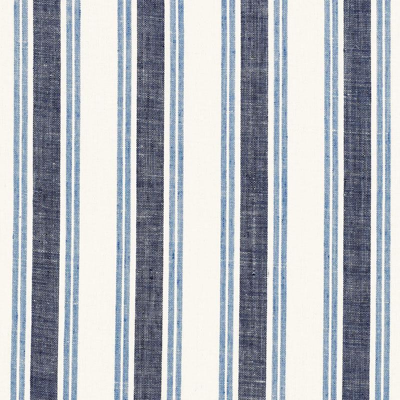 Leah Linen Stripe Sail 3485003 by Schumacher Designer Fabric Sea Island Stripe 4.75" - Swanky Fabrics -