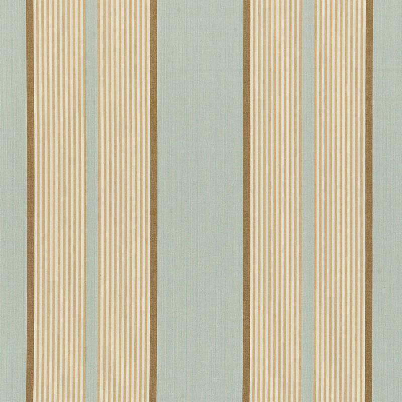 Summerside Stripe Aqua 3486000 by Schumacher Designer Fabric Sea Island Stripe 13.62" - Swanky Fabrics -