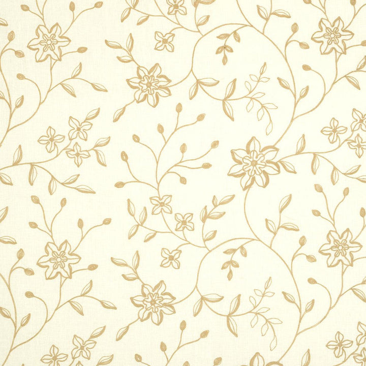 Georgia Linen Embroidery Sand 3491001 by Schumacher Designer Fabric Chroma 26.0" - Swanky Fabrics -