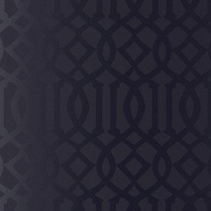 Schumacher Wallpaper Imperial Trellis Onyx Gloss 2707215
