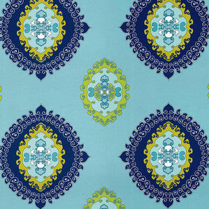 Schumacher Fabric Super Paradise Print Pool 174320