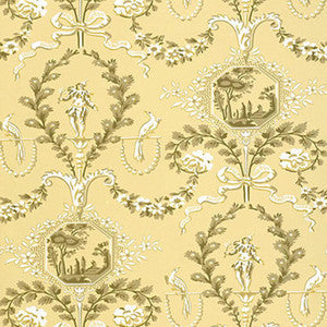 Schumacher Wallpaper Jester Arabesque Sunlight 5004112