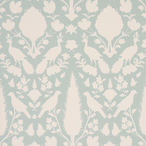 Schumacher Wallpaper Chenonceau Aquamarine 5004122