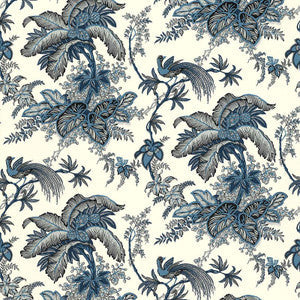 Schumacher Wallpaper Coconut Grove Lapis 5004050