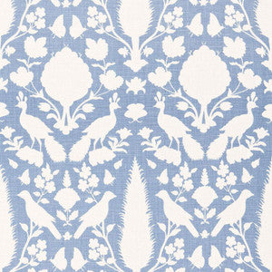Schumacher Fabric Chenonceau Sky 173567