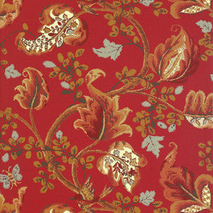 Schumacher Wallpaper Fox Hollow Tomato And Brass 5004102