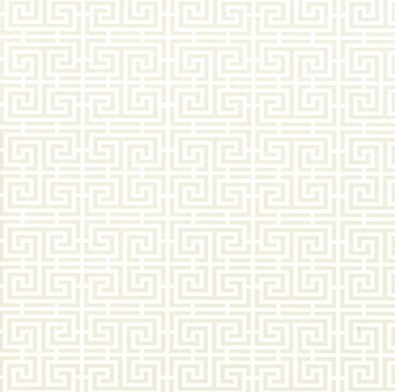 Chinois Fret Alabaster 5004160 by Schumacher Designer Wallpaper Essential 6.12" - Swanky Fabrics -