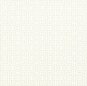Schumacher Wallpaper Chinois Fret Alabaster 5004160