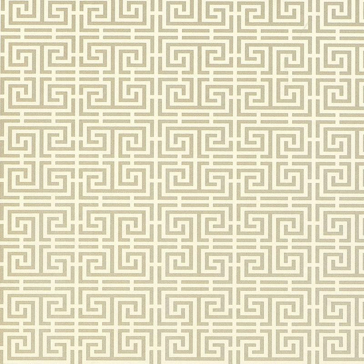 Chinois Fret Pewter 5004162 by Schumacher Designer Wallpaper Essential 6.12" - Swanky Fabrics -
