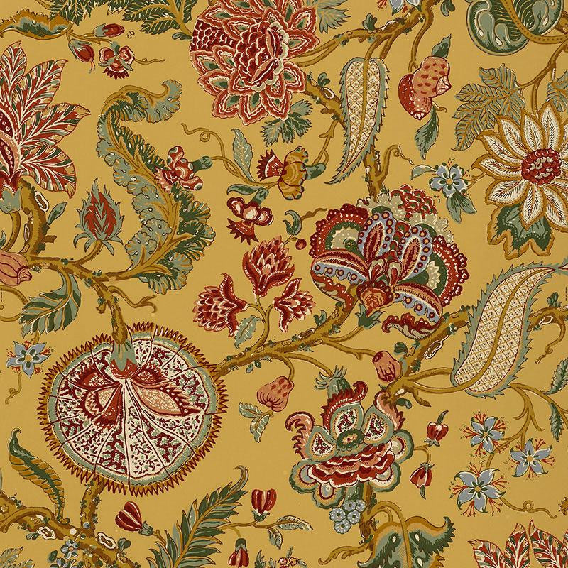 Chalfont Sunflower 5004202 by Schumacher Designer Wallpaper The Libray Collection 27.0" - Swanky Fabrics -