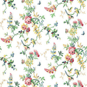 Schumacher Wallpaper Chickadee Floral Primary 5004360