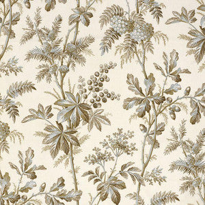 Schumacher Fabric Brantwood Vine Mineral 174111