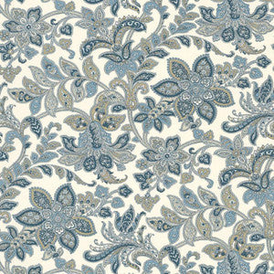 Schumacher Wallpaper Corsini Paisley Porcelain 5004072