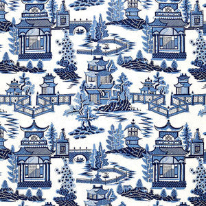 Schumacher Fabric Nanjing Porcelain 174431