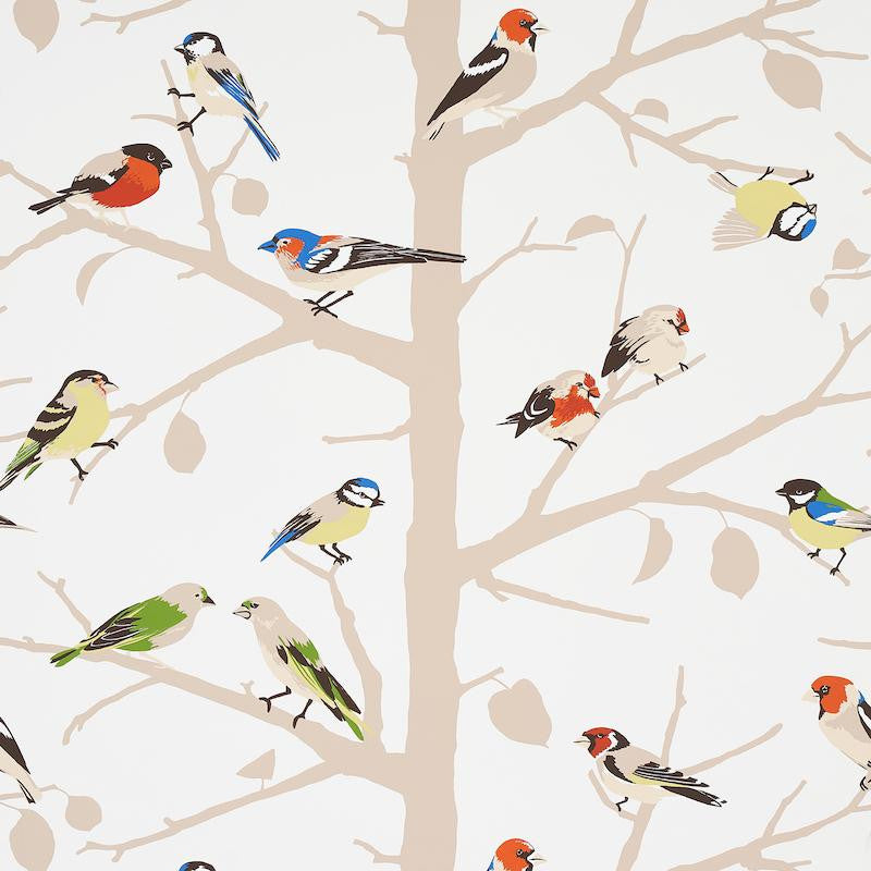 A-Twitter Summer 5005031 by Schumacher Designer Wallpaper Exuberant Prints 27.0" - Swanky Fabrics -