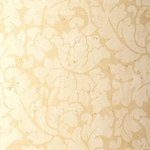 Schumacher Wallpaper Tolomei Damask Sand 5003691