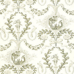 Schumacher Wallpaper Jester Arabesque Grisaille 5004110