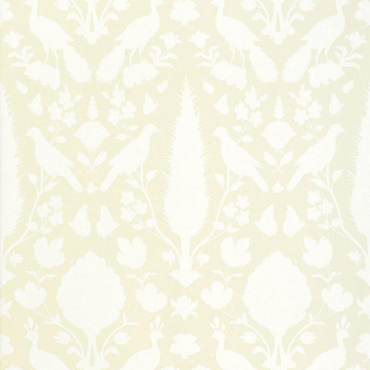 Chenonceau Bisque 5004124 by Schumacher Designer Wallpaper Exuberant Prints 13.88" - Swanky Fabrics -