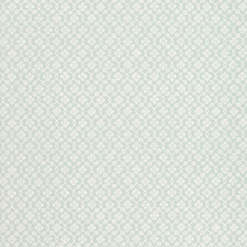 Harbury Trellis Aqua 5004142 by Schumacher Designer Wallpaper Simply Charming 13.5" - Swanky Fabrics -