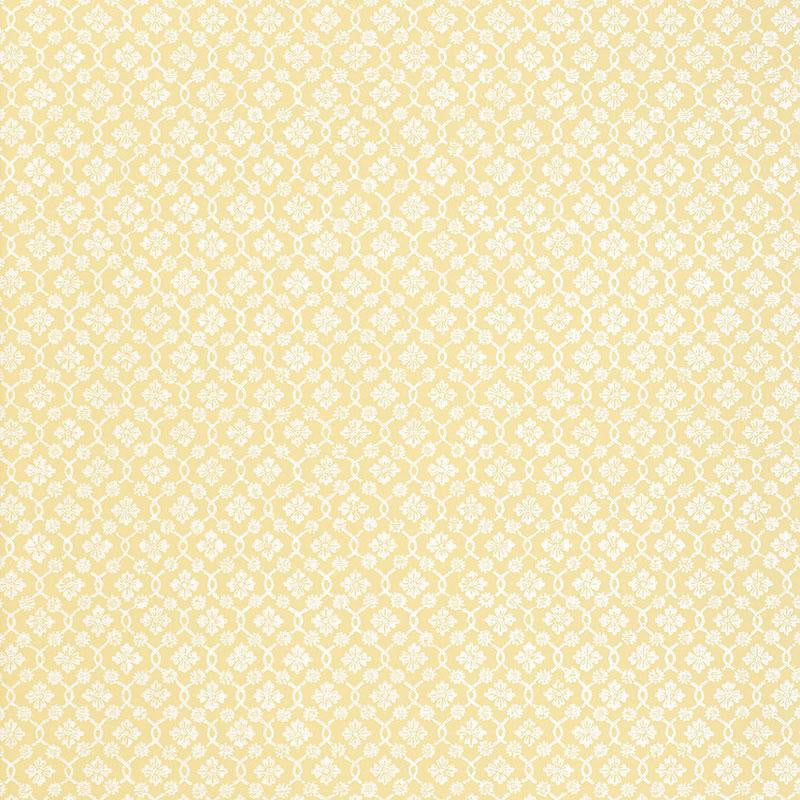 Harbury Trellis Buttercup 5004144 by Schumacher Designer Wallpaper Simply Charming 13.5" - Swanky Fabrics -