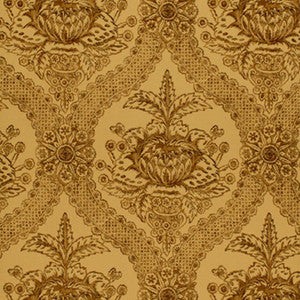 Schumacher Wallpaper Haddon Hall Damask Umber 5004171