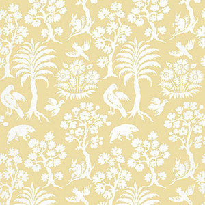 Schumacher Wallpaper Palm Damask Sunlight 5004351