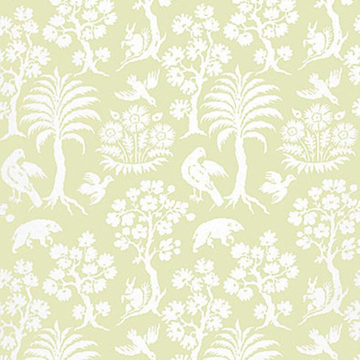 Palm Damask Willow 5004352 by Schumacher Designer Wallpaper Greenhouse 13.5" - Swanky Fabrics -