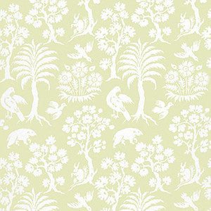 Schumacher Wallpaper Palm Damask Willow 5004352