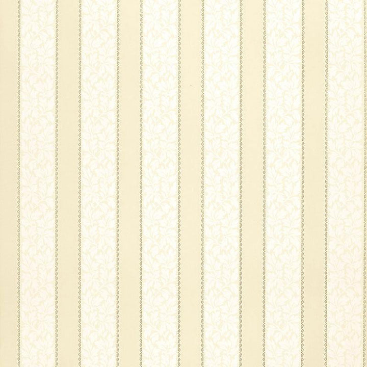 Wallis Stripe Bone 5004431 by Schumacher Designer Wallpaper Simply Charming 4.5" - Swanky Fabrics -