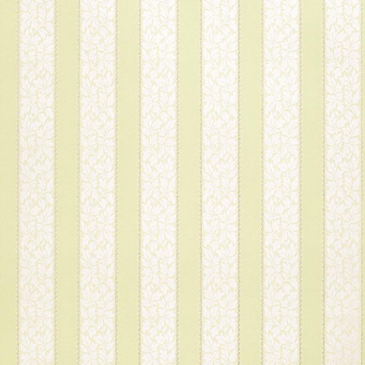Wallis Stripe Celery 5004433 by Schumacher Designer Wallpaper Simply Charming 4.5" - Swanky Fabrics -