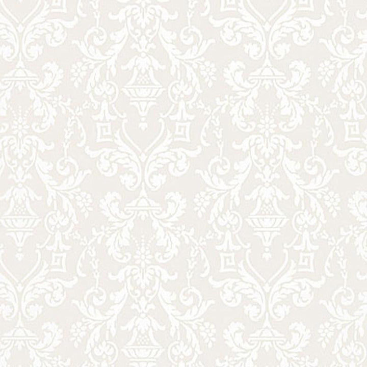 Lido Damask Dove 5004483 by Schumacher Designer Wallpaper Greenhouse 9.0" - Swanky Fabrics -
