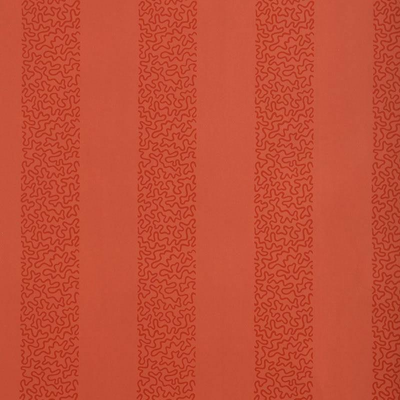 Beekman Stripe Coral 5004572 by Schumacher Designer Wallpaper Chroma 6.75" - Swanky Fabrics -