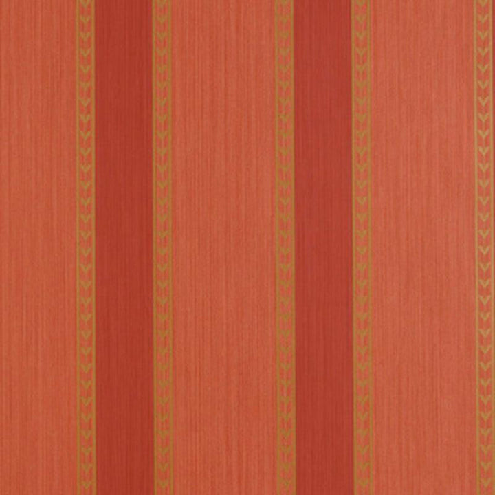 Lansdowne Strie Stripe Coral 5004622 by Schumacher Designer Wallpaper Essential 9.0" - Swanky Fabrics -
