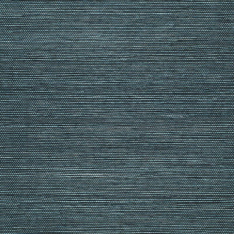 Haruki Sisal Peacock 5004712 by Schumacher Designer Wallpaper Essential - Swanky Fabrics -